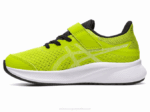 Asics preescolar patriota zapatillas ralladura lima blanco - Image 4