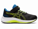 Asics preexcite 9 zapatillas escolares negro verde peligro
