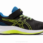 Asics preexcite 9 zapatillas escolares negro verde peligro