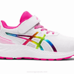 Asics preexcite 9 zapatillas preescolar brillo blanco rosa