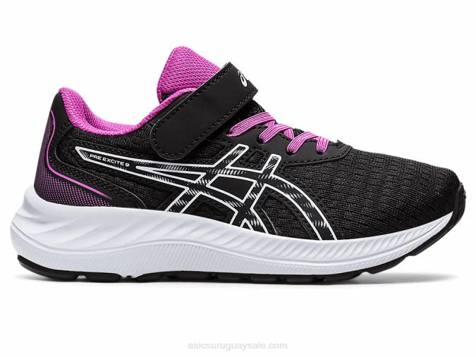 Asics preexcite 9 zapatillas preescolar negro suave estilo y confort - Image 1