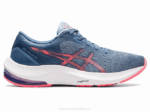 Asics pulso de gel 13 azul tormenta coral llameante rendimiento y comodidad