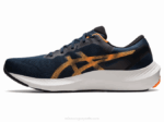 Asics pulso de gel 13 zapatillas azul francés naranja impactante - Image 4