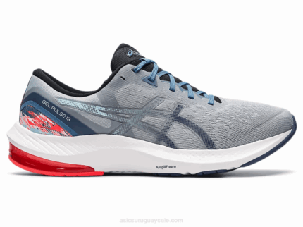 Asics pulso de gel 13 zapatillas gris piedmont azul trueno