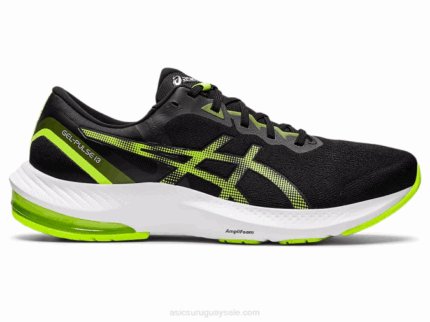 Asics pulso de gel 13 zapatillas negro verde peligro rendimiento alto