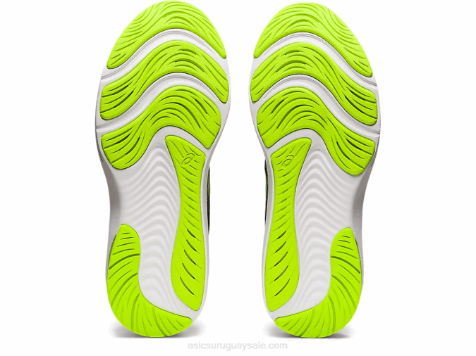 Asics pulso de gel 13 zapatillas negro verde peligro rendimiento alto - Image 7