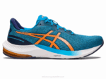 Asics pulso de gel 14 deportivas azul isla melocotón