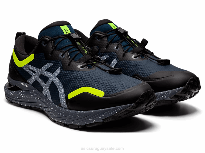Asics Punzón Gel Cumulus 23 Azul Francés Amarillo Seguridad Running 2023 - Image 2