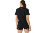 Asics rayas de mujer cuello en v brillo negro elegante - Image 2