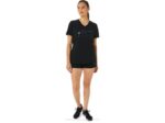 Asics rayas de mujer cuello en v brillo negro elegante - Image 4
