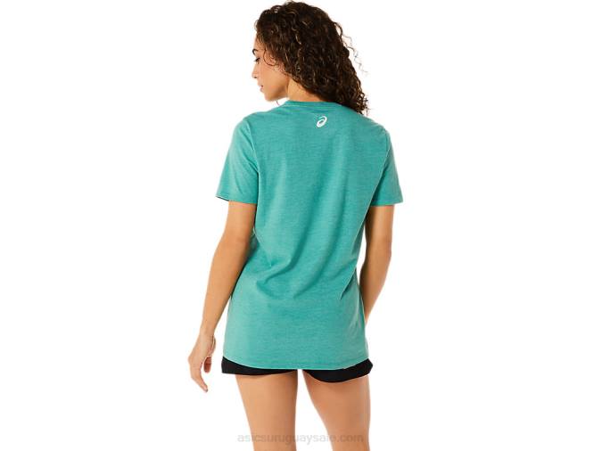 Asics rayas de mujer cuello en v color brezo sabio estilo moderno - Image 2