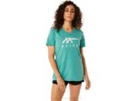 Asics rayas de mujer cuello en v color brezo sabio estilo moderno