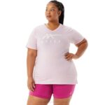 Asics rayas de mujer cuello en v color rosa estilo moderno