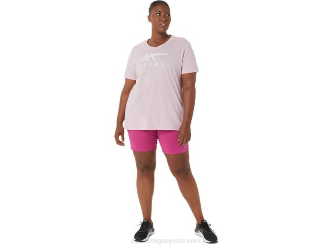 Asics rayas de mujer cuello en v color rosa estilo moderno - Image 4