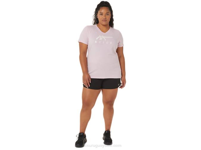 Asics rayas de mujer cuello en v color rosa estilo moderno - Image 5