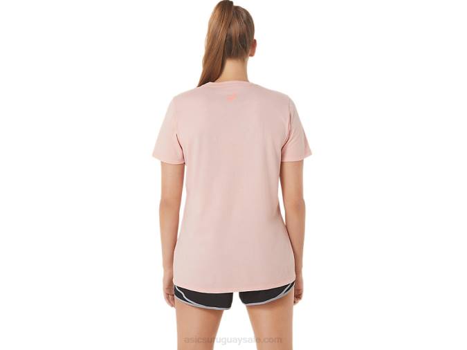Asics rayas de mujer cuello en v rosa helada estilo moderno - Image 2
