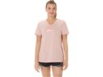 Asics rayas de mujer cuello en v rosa helada estilo moderno