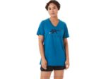 Asics rayas mujer cuello en v azul renacido estilo único