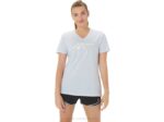 Asics rayas mujer cuello en v cielo suave moda deportiva