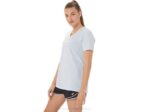 Asics rayas mujer cuello en v cielo suave moda deportiva - Image 3