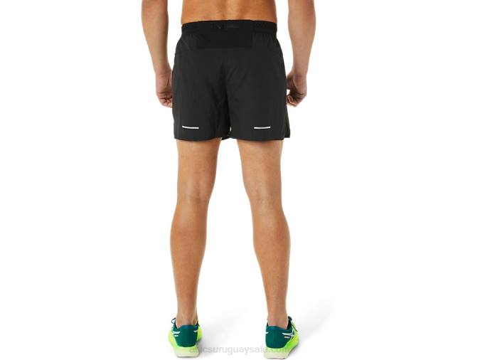 Asics rendimiento hombres cortos ventilados negros 5 pulgadas - Image 2