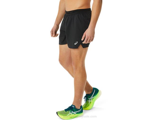 Asics rendimiento hombres cortos ventilados negros 5 pulgadas - Image 3