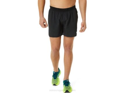 Asics rendimiento hombres cortos ventilados negros 5 pulgadas