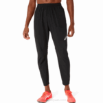 Asics rendimiento pantalón elástico híbrido negro para hombre