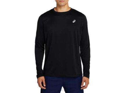Asics rendimiento top de manga larga negro moderno