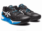 Asics resolución de gel 9 zapatillas deportivas blanco negro - Image 2