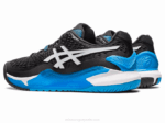 Asics resolución de gel 9 zapatillas deportivas blanco negro - Image 3