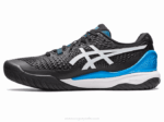 Asics resolución de gel 9 zapatillas deportivas blanco negro - Image 4