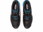 Asics resolución de gel 9 zapatillas deportivas blanco negro - Image 6