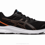 Asics sacudida 3 zapatillas deportivas negro azul estilo moderno