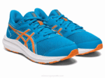 Asics Sacudida 4 Escuela Primaria Azul Isla Melocotón Trendy - Image 2