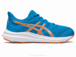 Asics Sacudida 4 Escuela Primaria Azul Isla Melocotón Trendy
