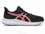 Asics sacudida 4 escuela primaria negro papaya estilo y comodidad