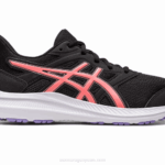 Asics sacudida 4 escuela primaria negro papaya estilo y comodidad