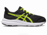 Asics Sacudida 4 Escuela Primaria Ralladura Lima Negra