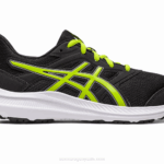 Asics Sacudida 4 Escuela Primaria Ralladura Lima Negra