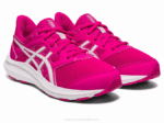 Asics Sacudida 4 Escuela Primaria Rosa Rave y Blanco - Image 2
