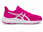 Asics Sacudida 4 Escuela Primaria Rosa Rave y Blanco