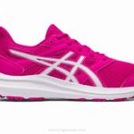 Asics Sacudida 4 Escuela Primaria Rosa Rave y Blanco