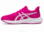 Asics Sacudida 4 Escuela Primaria Rosa Rave y Blanco - Image 4