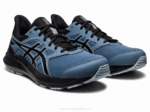 Asics Sacudida 4 Zapatillas Acero Azul Negro Rendimiento Deportivo - Image 2