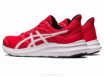 Asics sacudida 4 zapatillas rojo eléctrico y blanco - Image 3