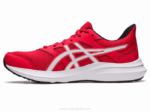 Asics sacudida 4 zapatillas rojo eléctrico y blanco - Image 4