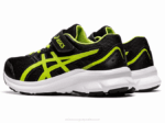 Asics sacudida preescolar negro verde peligro zapatos deportivos - Image 3