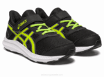 Asics sacudida preescolar zapatillas ralladura lima negra - Image 2