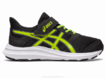 Asics sacudida preescolar zapatillas ralladura lima negra